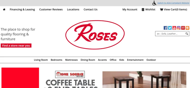 Screenshot ROSES Flooring and Furniture
