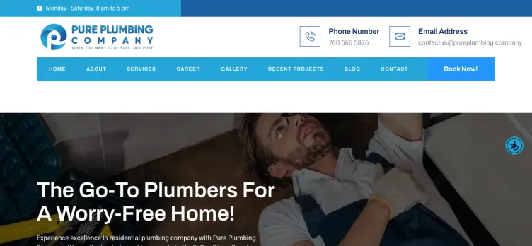 Screenshot Pure Plumbing Company