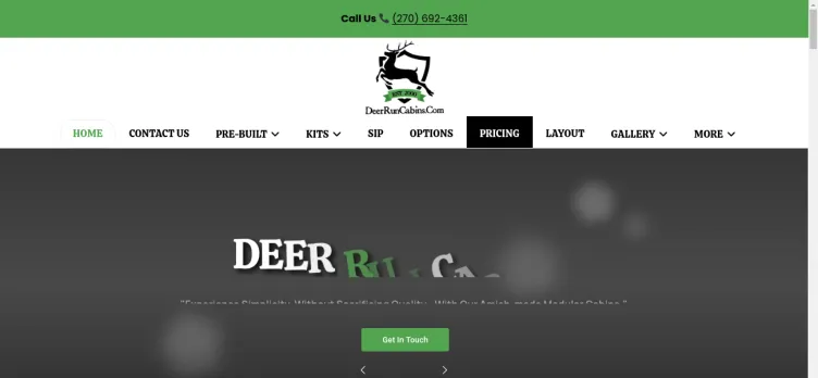 Screenshot Deer Run Cabins