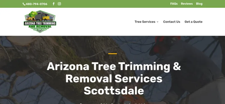 Screenshot ArizonaTreeTrimmers.com