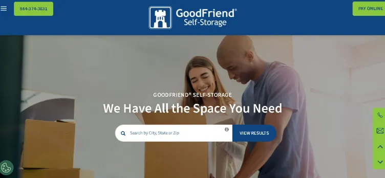 Screenshot GoodFriendStorage.com