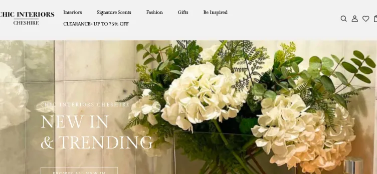 Screenshot Chic Interiors Cheshire