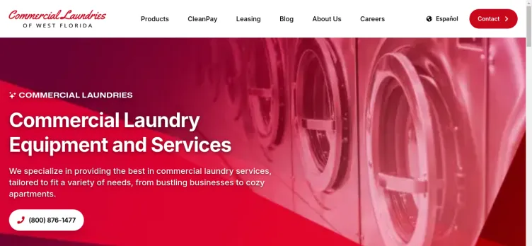 Screenshot Commercial Laundries Florida