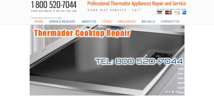 Screenshot ThermadorRepairPro.com