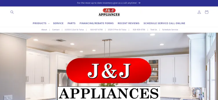 Screenshot J and J Appliances