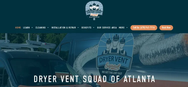 Screenshot DryerVentSquadAtlanta.com