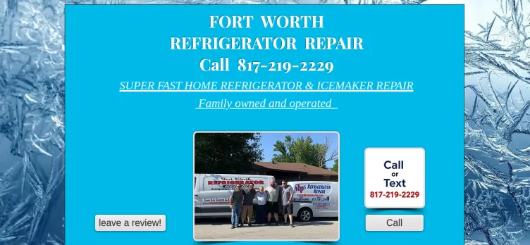 Screenshot FortWorthFridgeRepair.com