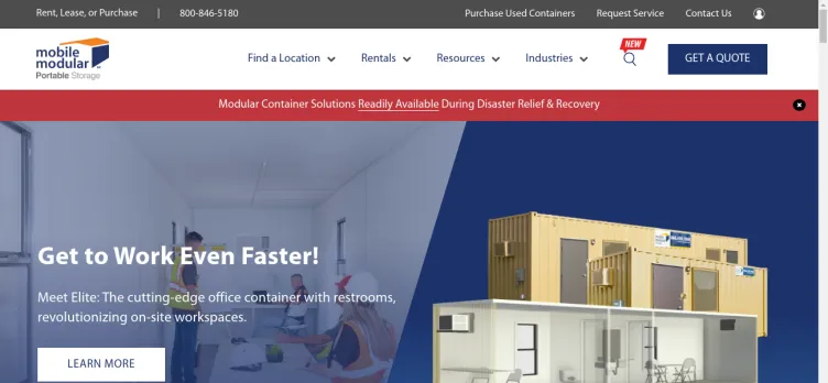 Screenshot MobileModularContainers.com