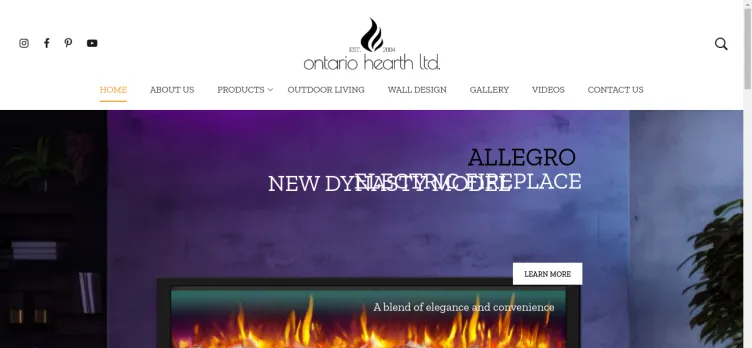 Screenshot OntarioHearth.com