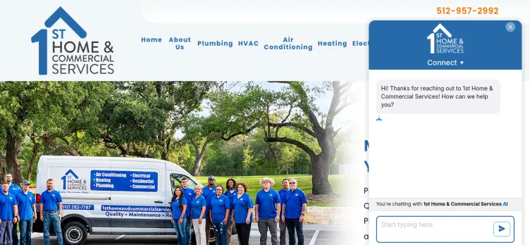 Screenshot 1st Home & Commercial Services