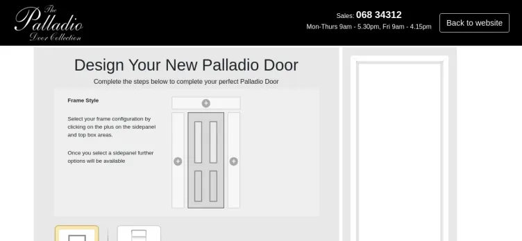 Screenshot Palladio Door Designer