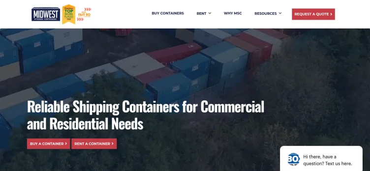 Screenshot Midwest Storage Containers