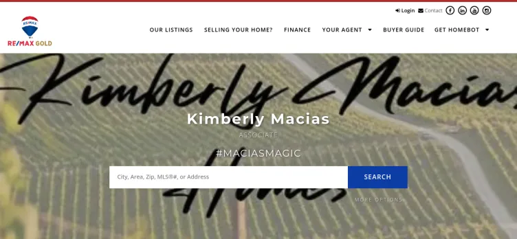 Screenshot KimMaciasHomes.com