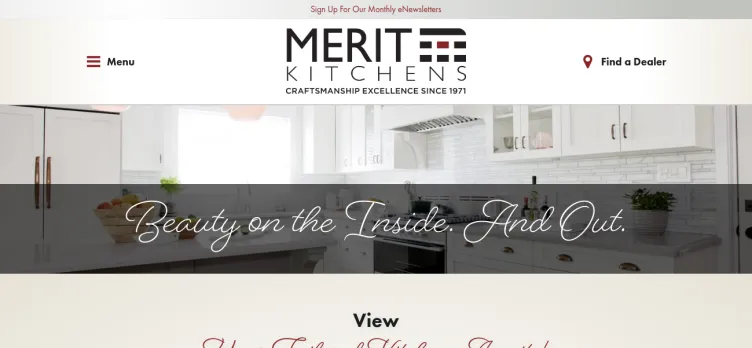 Screenshot Merit-Kitchens.com