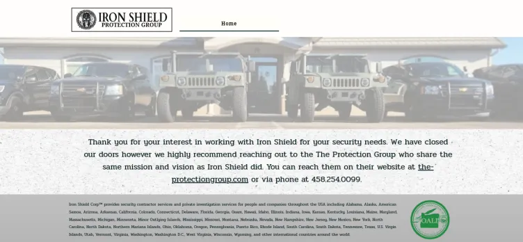 Screenshot IronShieldPG.com