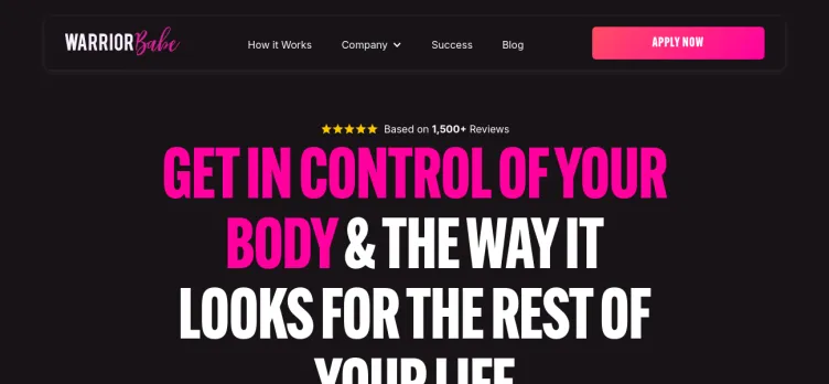 Screenshot warriorbabe.com