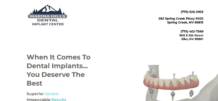 Screenshot Marina Hills Dental