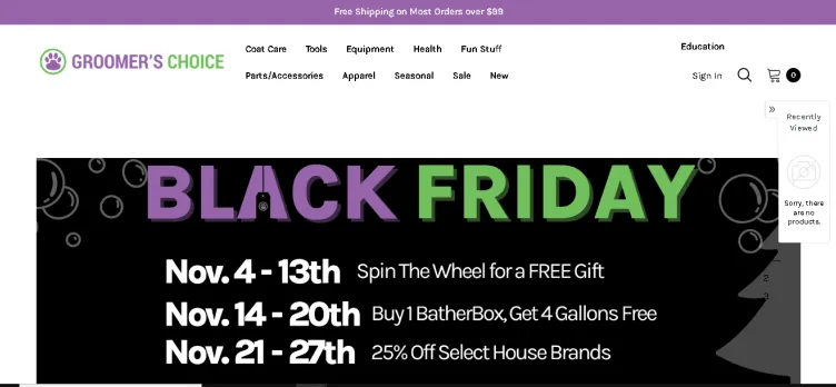 Screenshot GroomersChoice.com