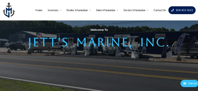 Screenshot JettsMarine.com