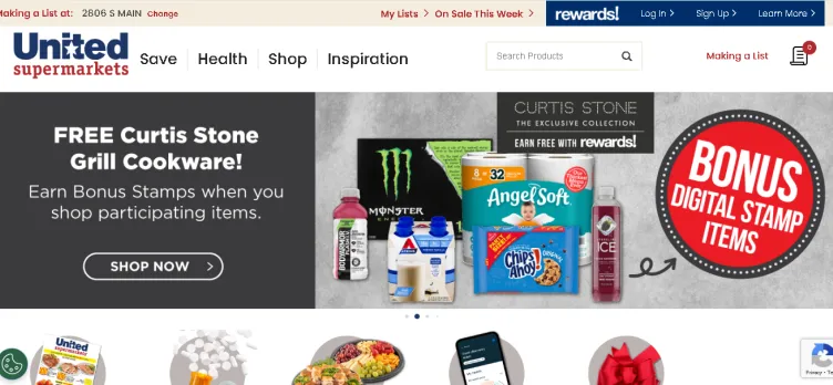 Screenshot United Supermarkets