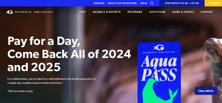 Screenshot Georgia Aquarium