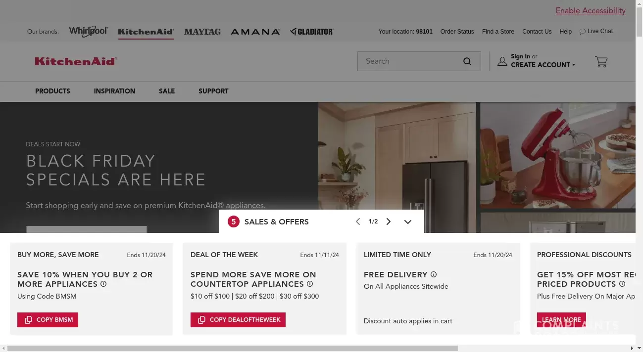 KitchenAid Customer Service Phone, Email, Address, Contacts