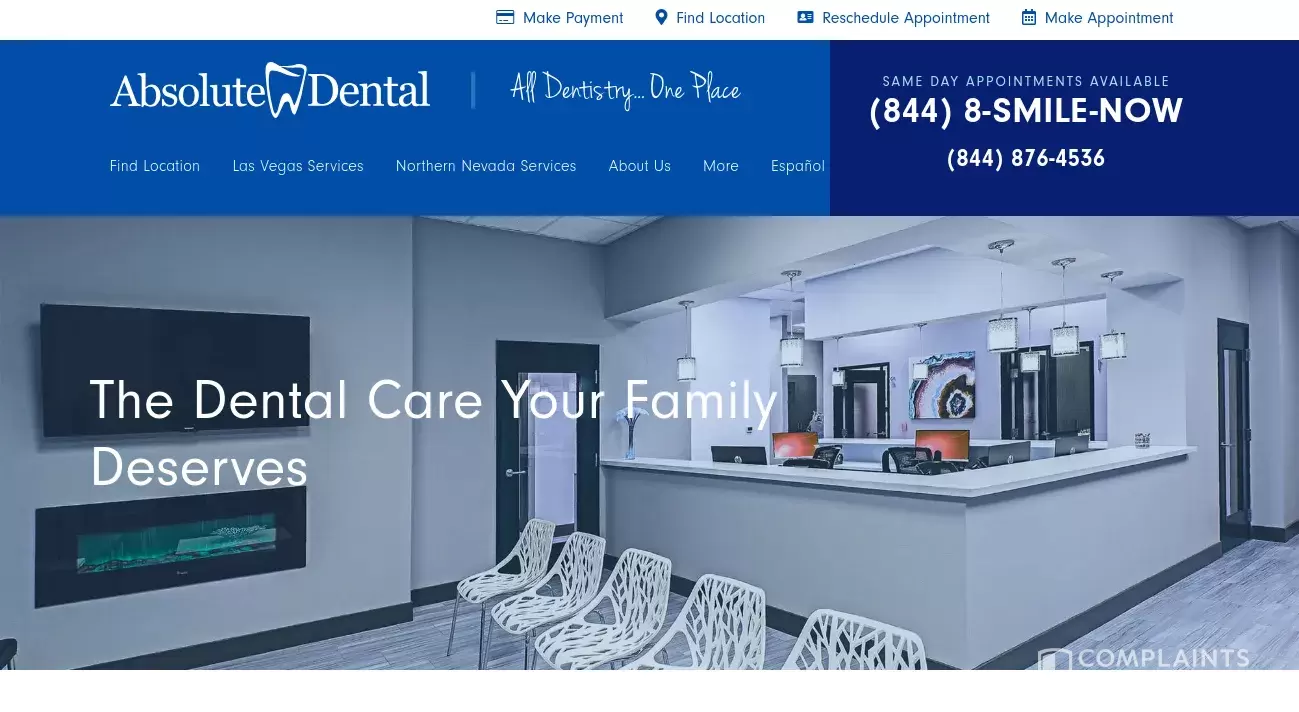 Absolute Dental Review The above office is located at 7520 West