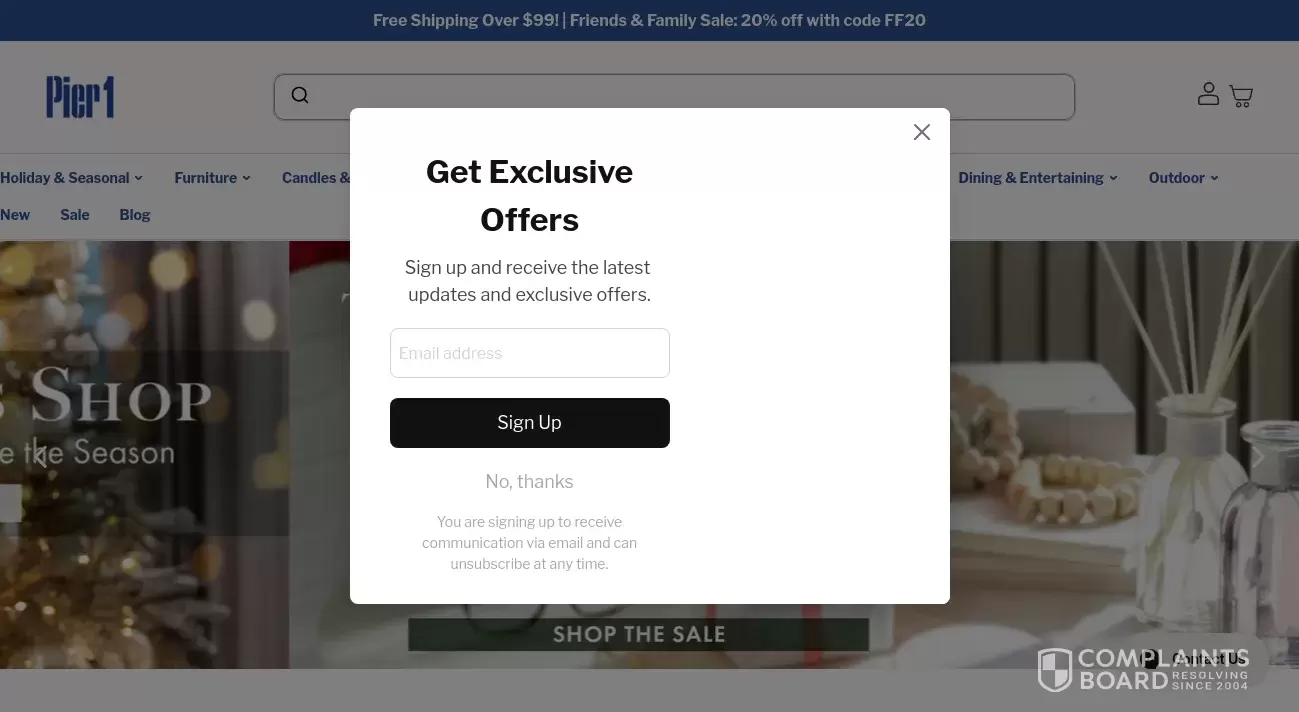 Pier 1 Imports Phone, Email, Address, Customer Service Contacts
