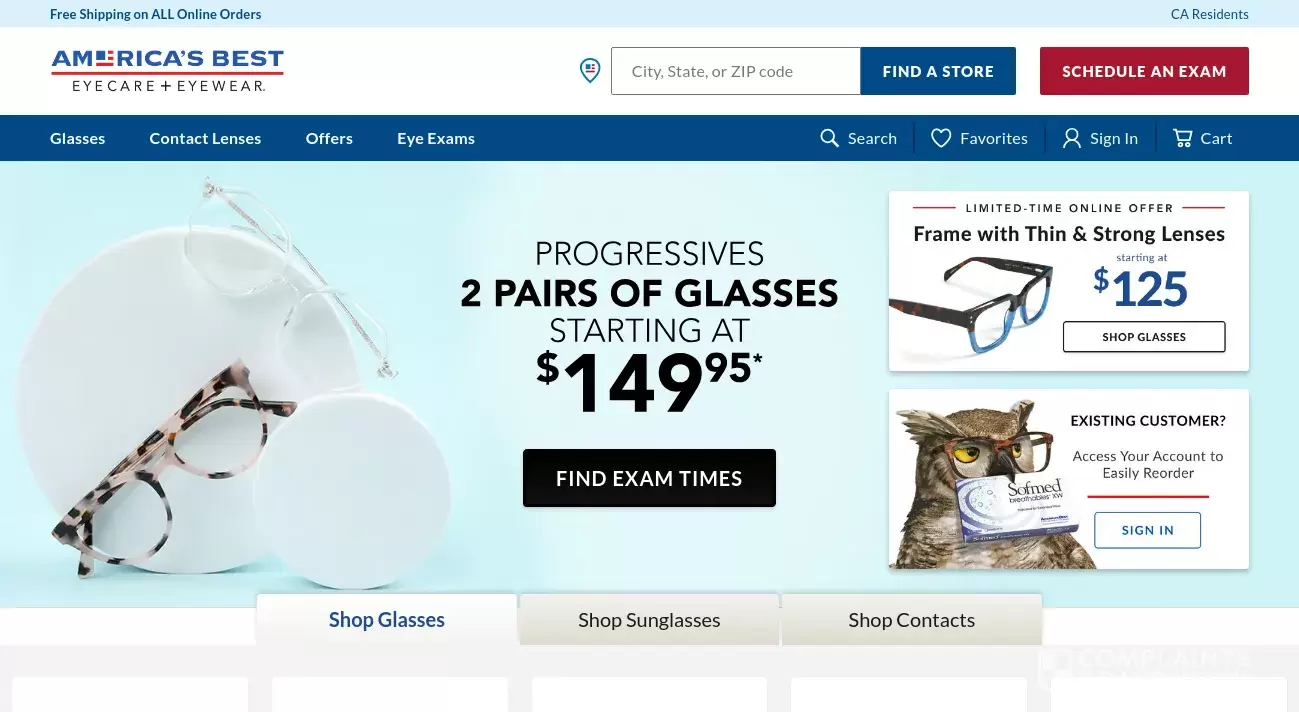 America's Best Contacts & Eyeglasses Reviews & Customer Complaints