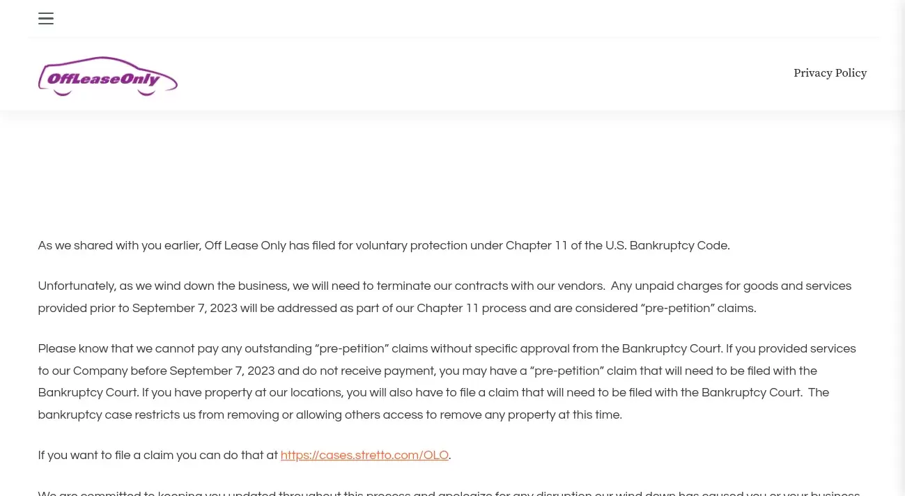 Off Lease Only Reviews, Complaints, Customer Claims ComplaintsBoard