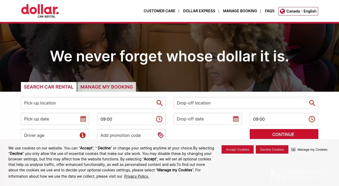 Dollar Rent A Car Phone, Email, Address, Customer Service Contacts