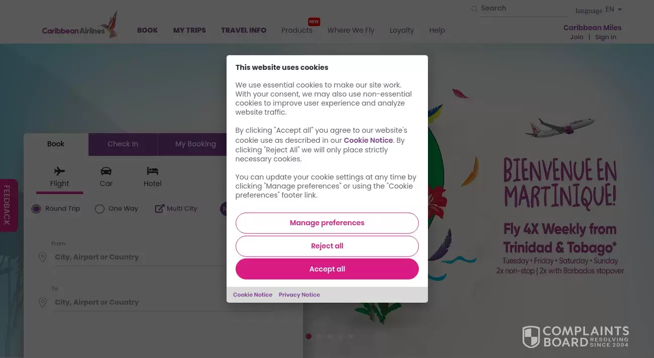 Caribbean Airlines Customer Service Phone, Email, Address, Contacts