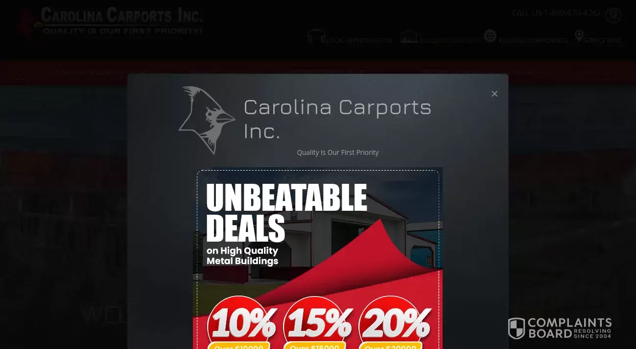Carolina Carports Reviews, Complaints, Customer Claims ComplaintsBoard