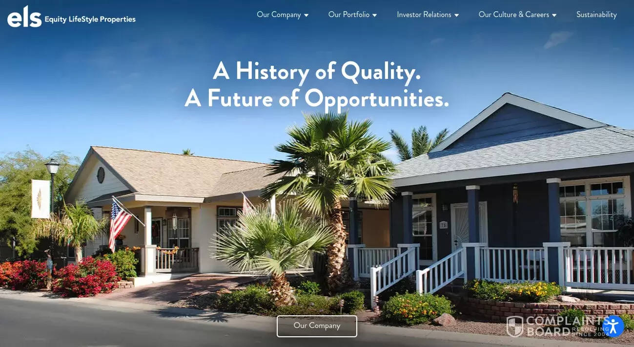 Equity LifeStyle Properties Reviews, Complaints, Customer Claims