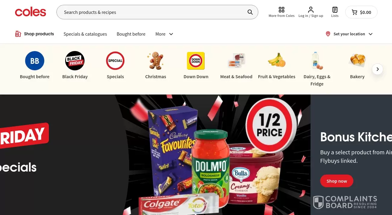 Coles Supermarkets Australia Customer Service Phone, Email, Address