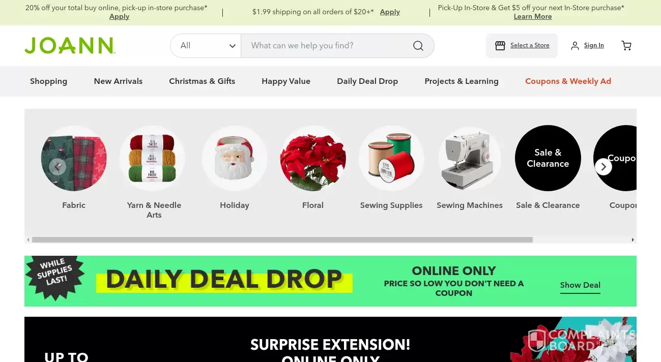 JoAnn Fabric and Craft Stores Review Christmas garlands