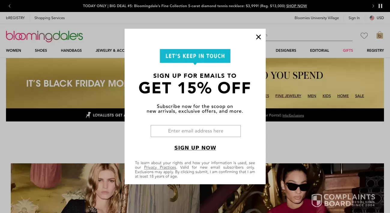 Bloomingdale's Customer Service Phone, Email, Address, Contacts