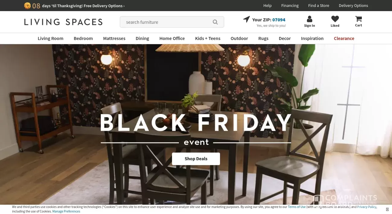 [Resolved] Living Spaces Furniture Review selling damaged furniture