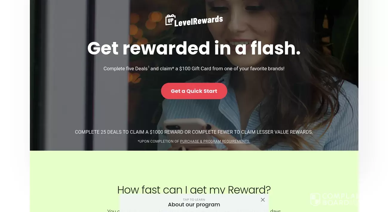 Reward Zone USA Review Completed more than 25 deals to receive 1000 reward then was