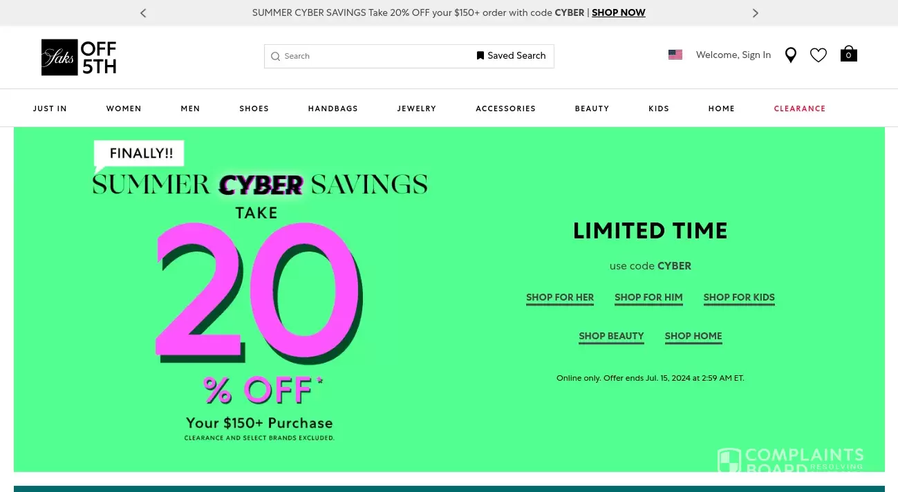 Saks OFF 5th Phone, Email, Address, Customer Service Contacts