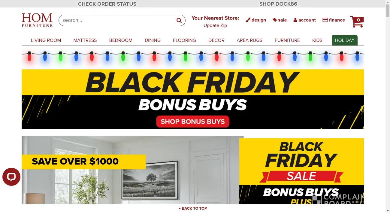 HOM Furniture Reviews, Complaints, Customer Claims ComplaintsBoard