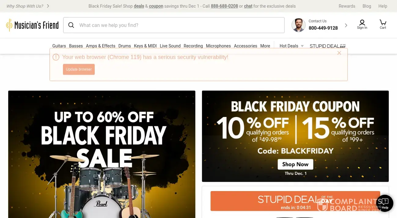 Musician's Friend Customer Service Phone, Email, Address, Contacts