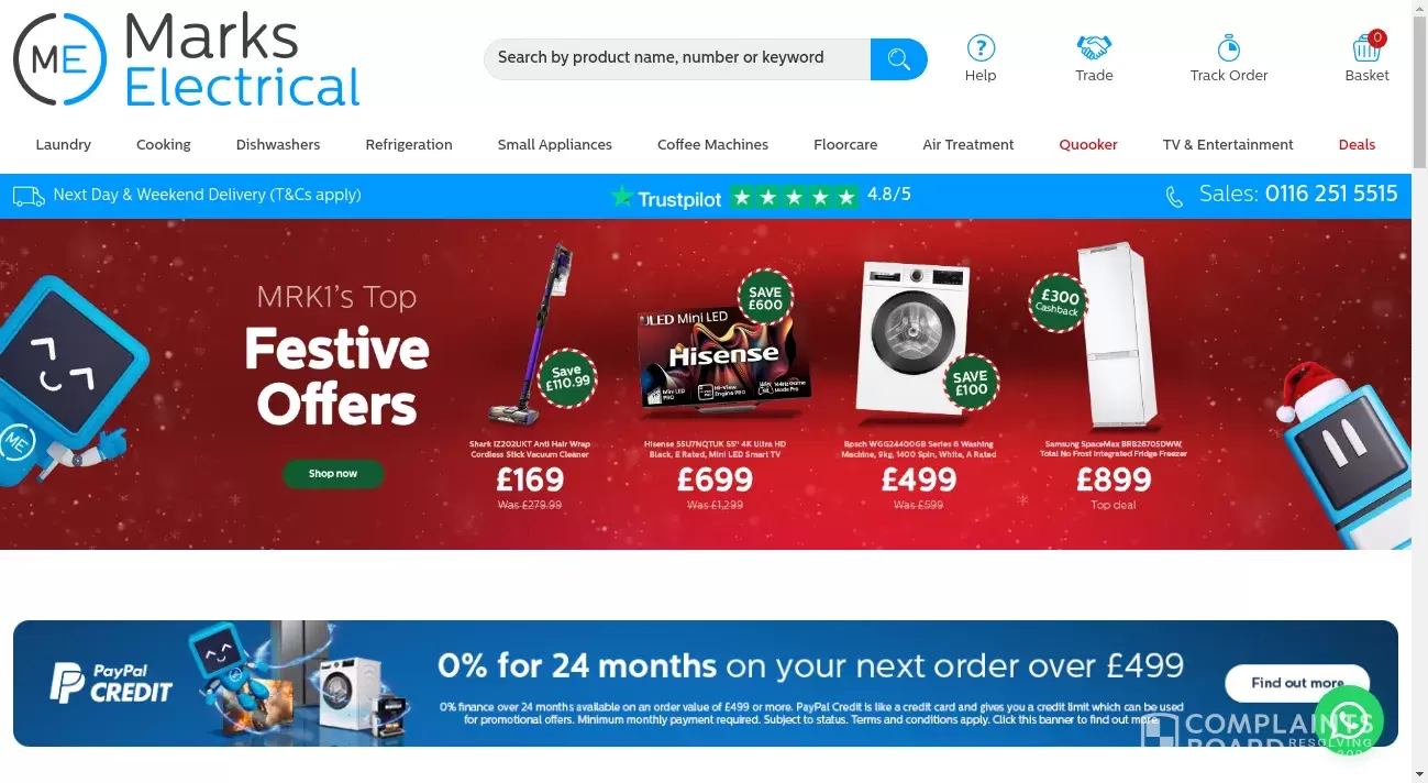 Marks Electrical Reviews, Complaints, Customer Claims ComplaintsBoard