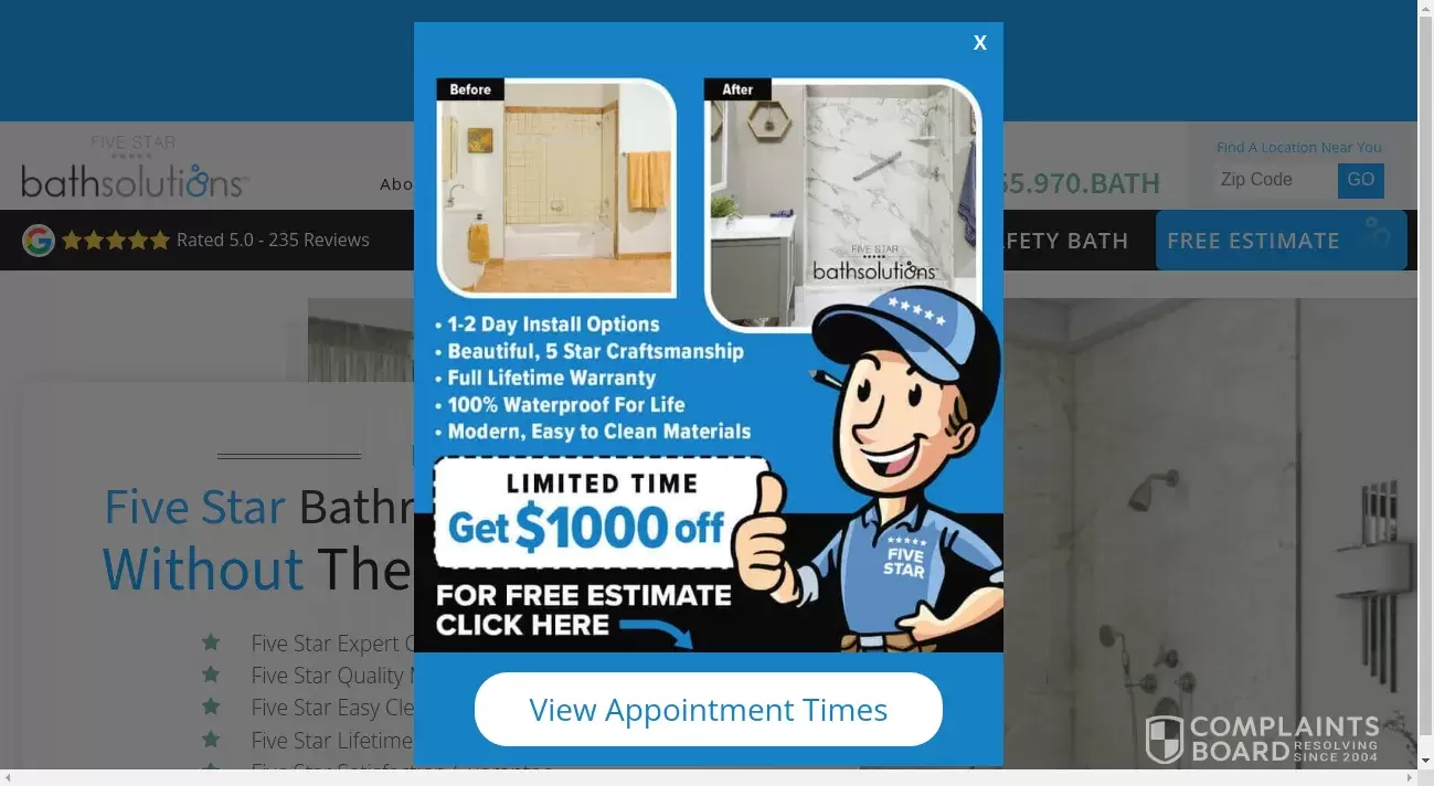 Five Star Bath Solutions Review Bathroom renovation