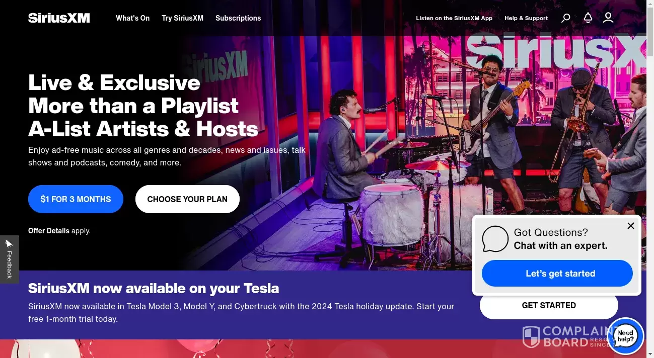 Sirius XM Radio Phone, Email, Address, Customer Service Contacts