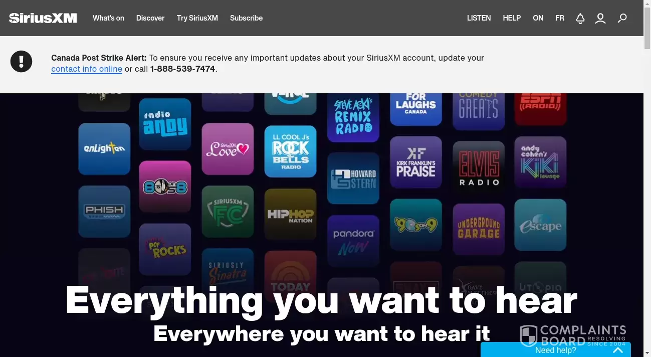 Sirius XM Radio Customer Service Phone, Email, Address, Contacts