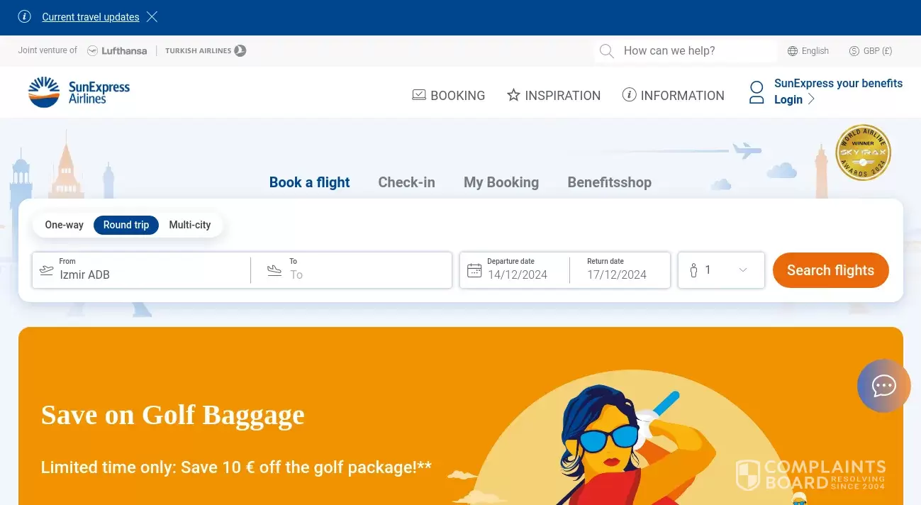 Sun Express Customer Service Phone, Email, Address, Contacts