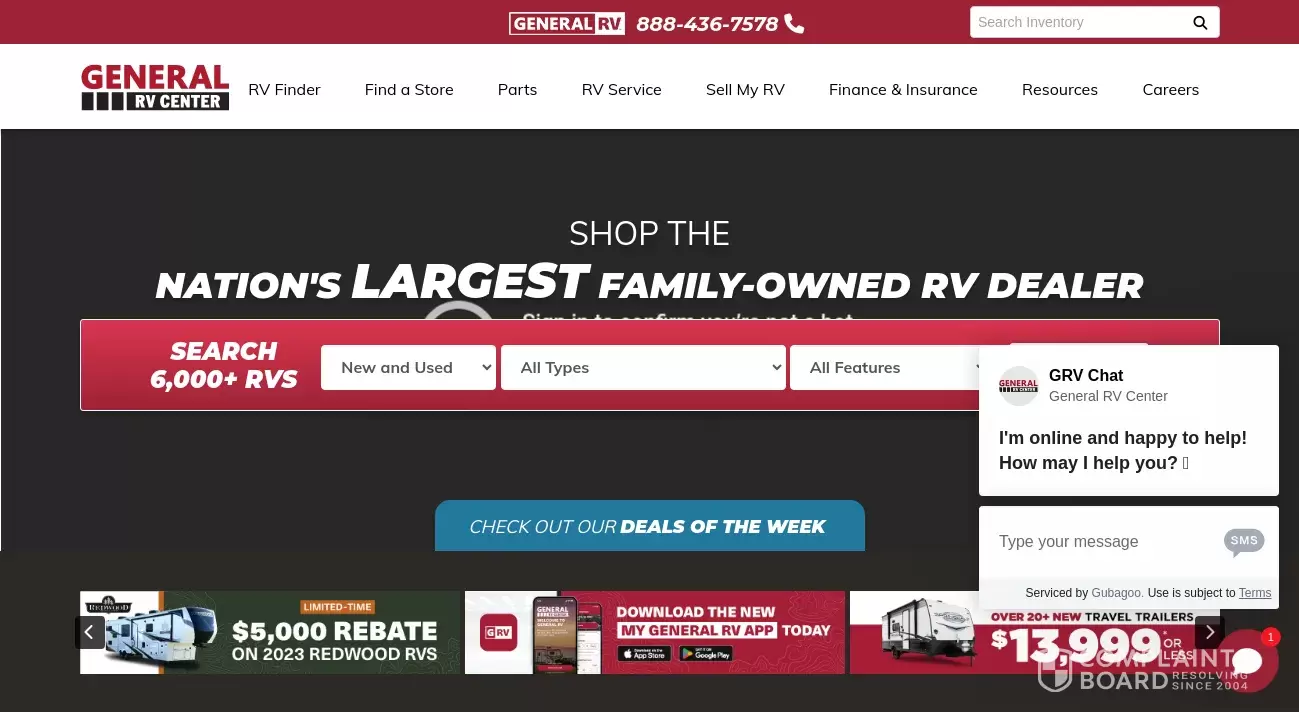 General RV Center Customer Service Phone, Email, Address, Contacts