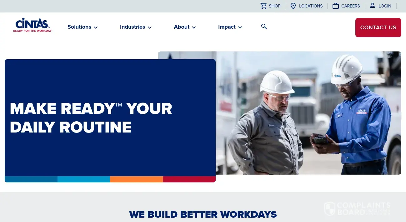 Cintas Corporation Customer Service Phone, Email, Address, Contacts