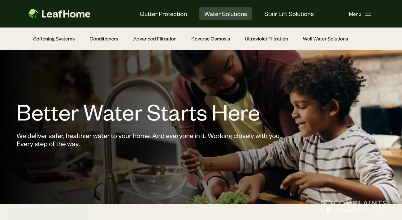Leaf Home Water Solutions Legit Customer Reviews ComplaintsBoard